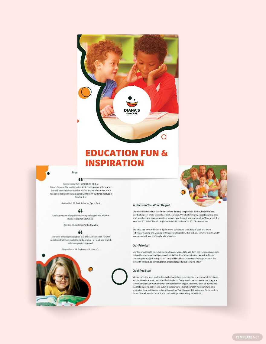 Daycare Brochure Templates - Design, Free, Download Template Daycare Brochure Templates - Design, Free, Download Template