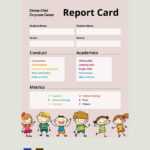 Daycare Report Card Template - Illustrator, PSD  Template.net