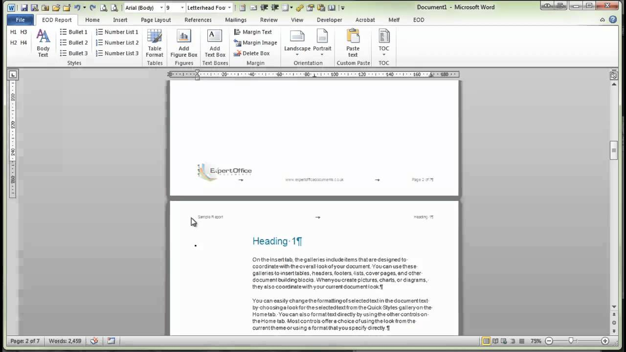 Demonstration of Word report template Intended For Microsoft Word Templates Reports