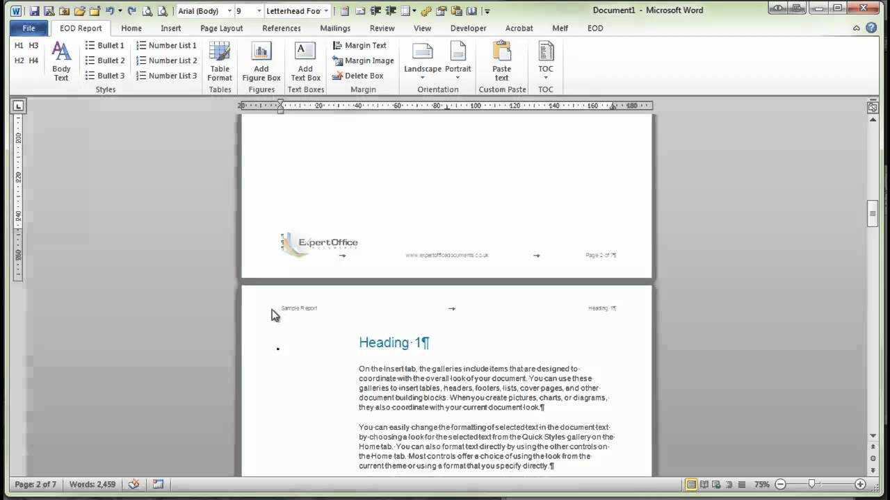 Demonstration Of Word Report Template Intended For Microsoft Word Templates Reports