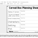Design A Cereal Box In Google Drawing: Book Report Idea  The  Inside Cereal Box Book Report Template