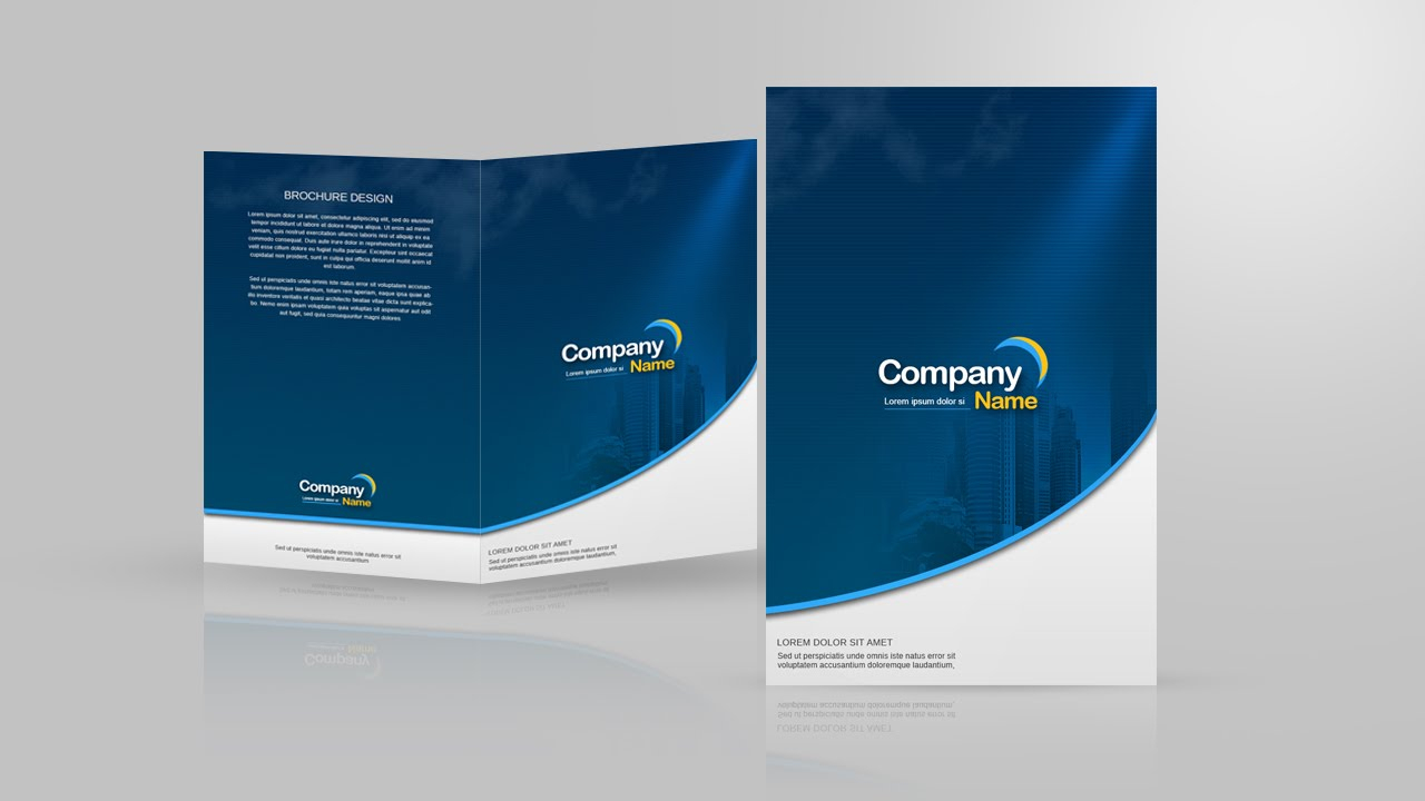 Design A Two Fold Brochure In Photoshop In Two Fold Brochure Template Psd