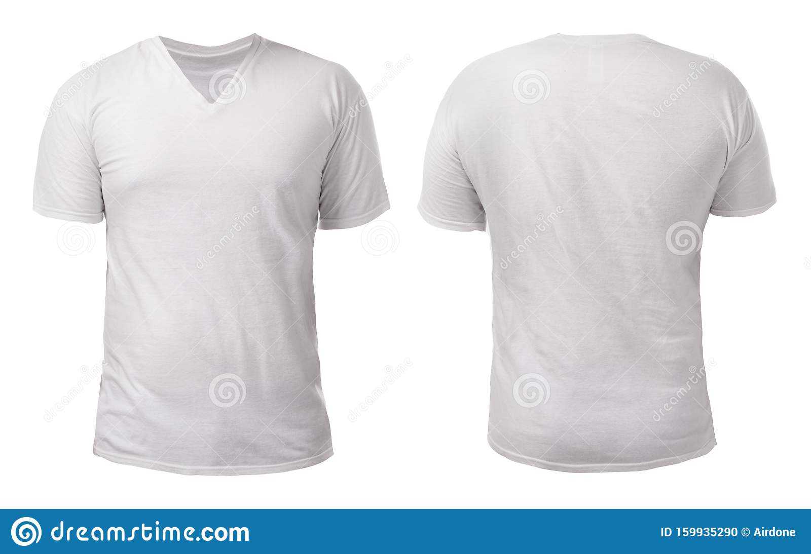 Blank V Neck T Shirt Template