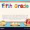 Diploma Template For Fifth Grade Students Vector Image Within 5Th Grade Graduation Certificate Template