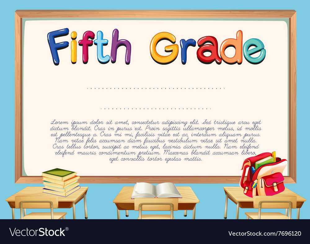 Diploma template for fifth grade students Vector Image Within 5Th Grade Graduation Certificate Template Diploma template for fifth grade students Vector Image Within 5Th Grade Graduation Certificate Template