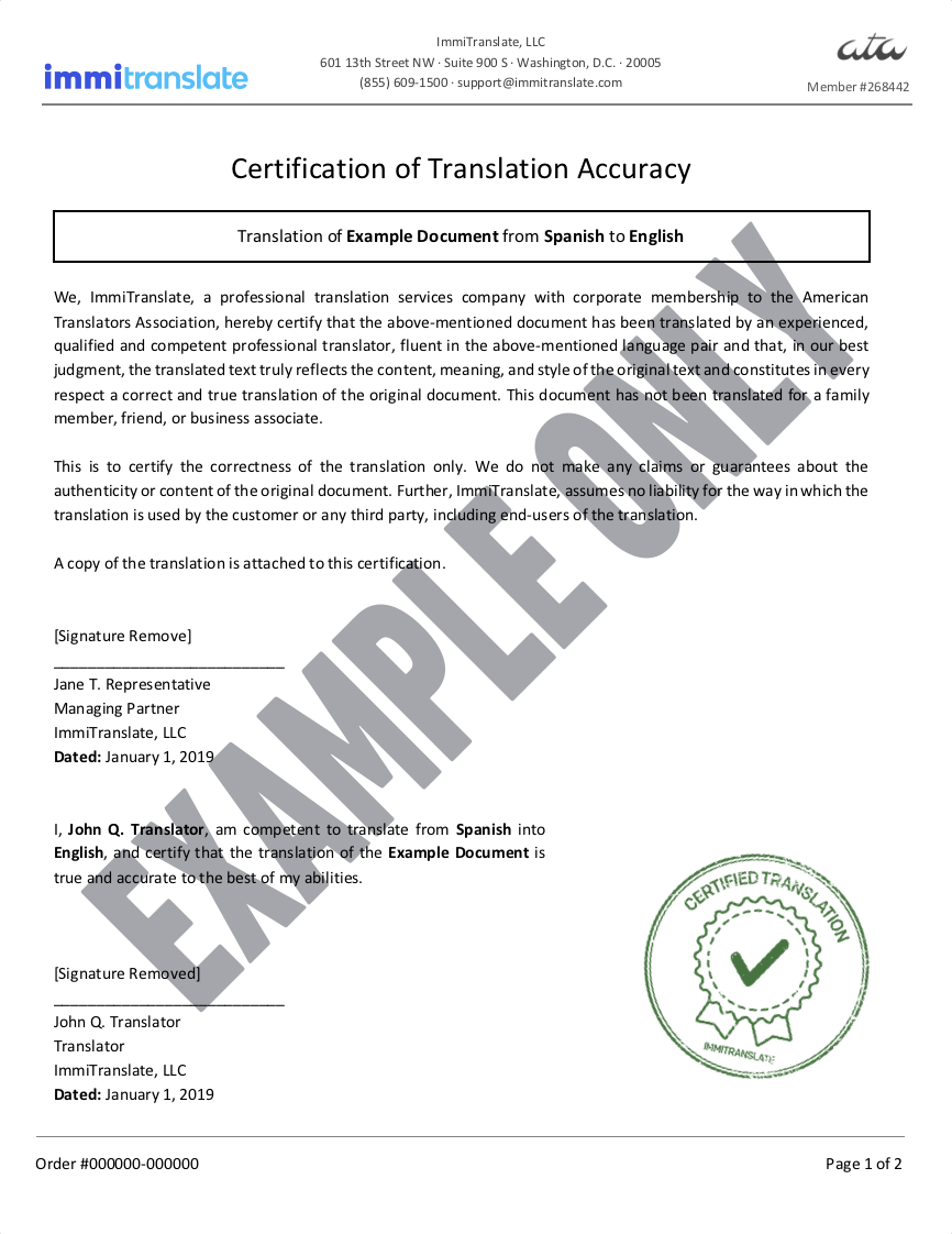 Diploma Translations  ImmiTranslate With Regard To Birth Certificate Translation Template Uscis