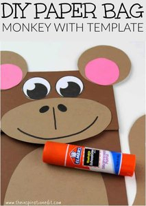 DIY Paper Bag Monkey Craft For Preschoolers · The Inspiration Edit