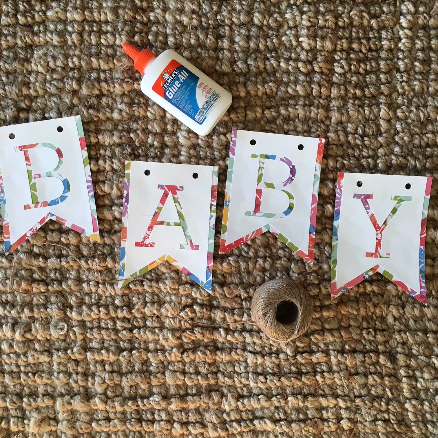 DIY Simple Baby Banner - Coastal Kelder Intended For Diy Baby Shower Banner Template