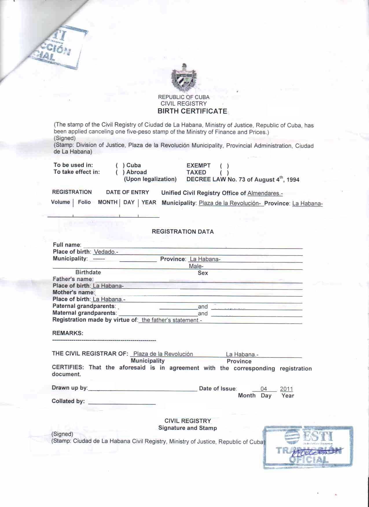 Document Translation - CubaCityHall Document Translation - CubaCityHall