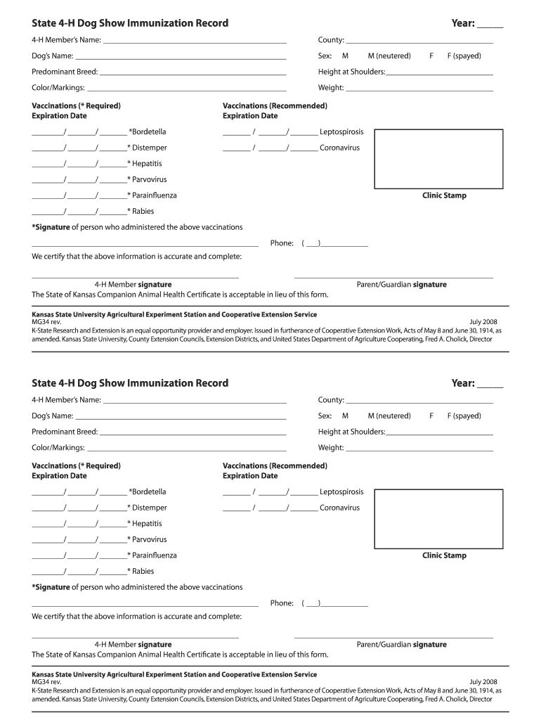 Dog Vaccination Record Printable Pdf: Fill Out & Sign Online  DocHub Throughout Dog Vaccination Certificate Template