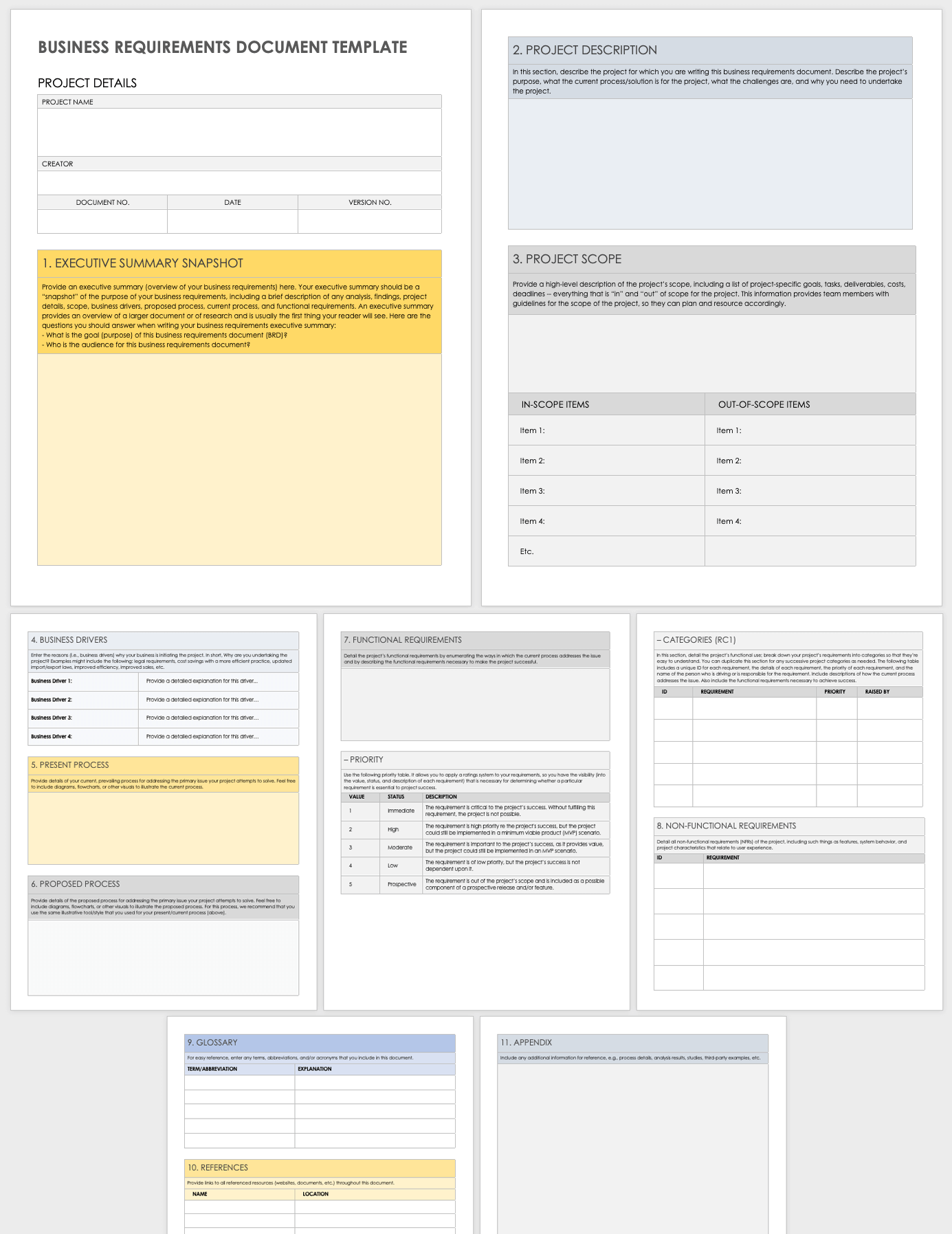 Download Free BRD Templates  Smartsheet In Report Requirements Document Template