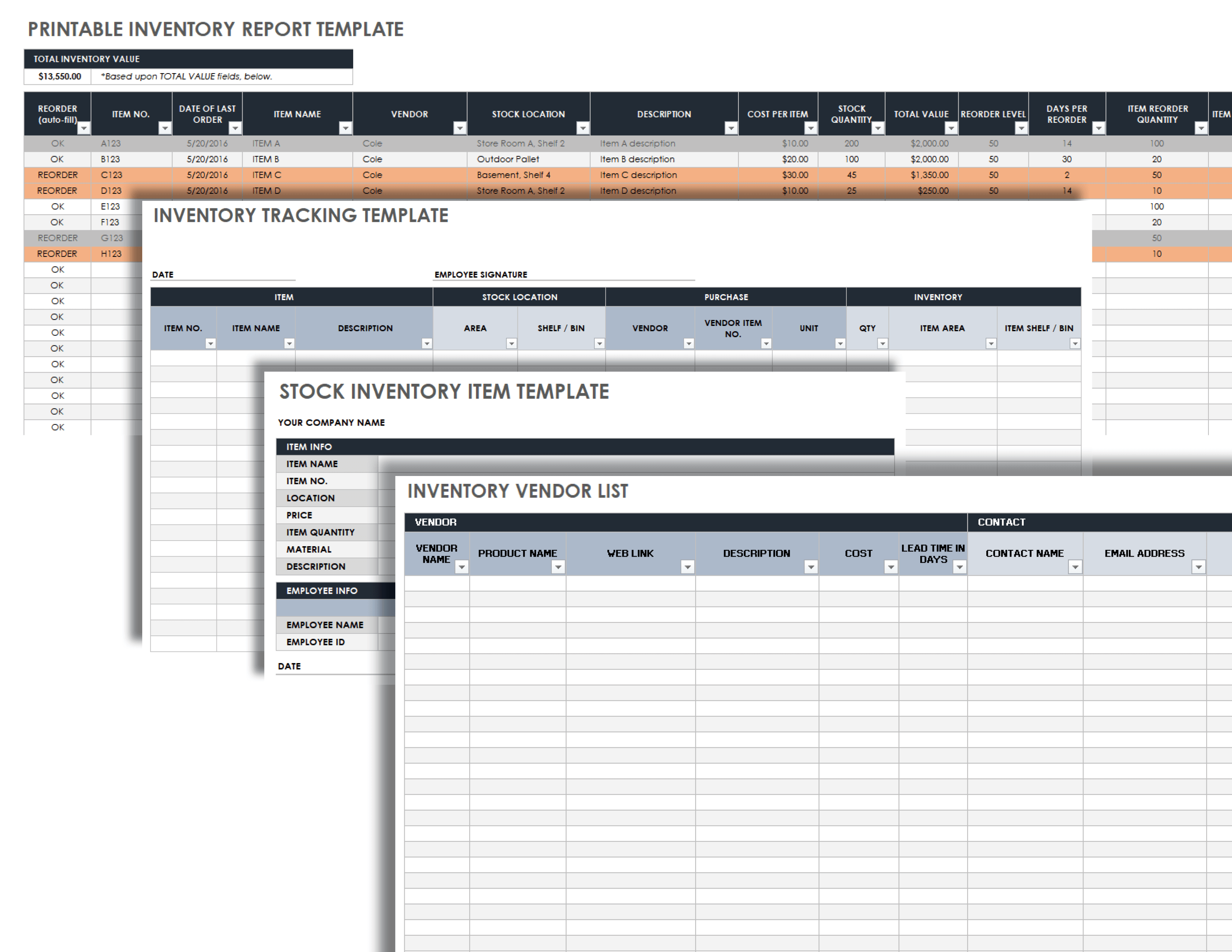 Download Free Inventory Report Templates  Smartsheet In Stock Analyst Report Template