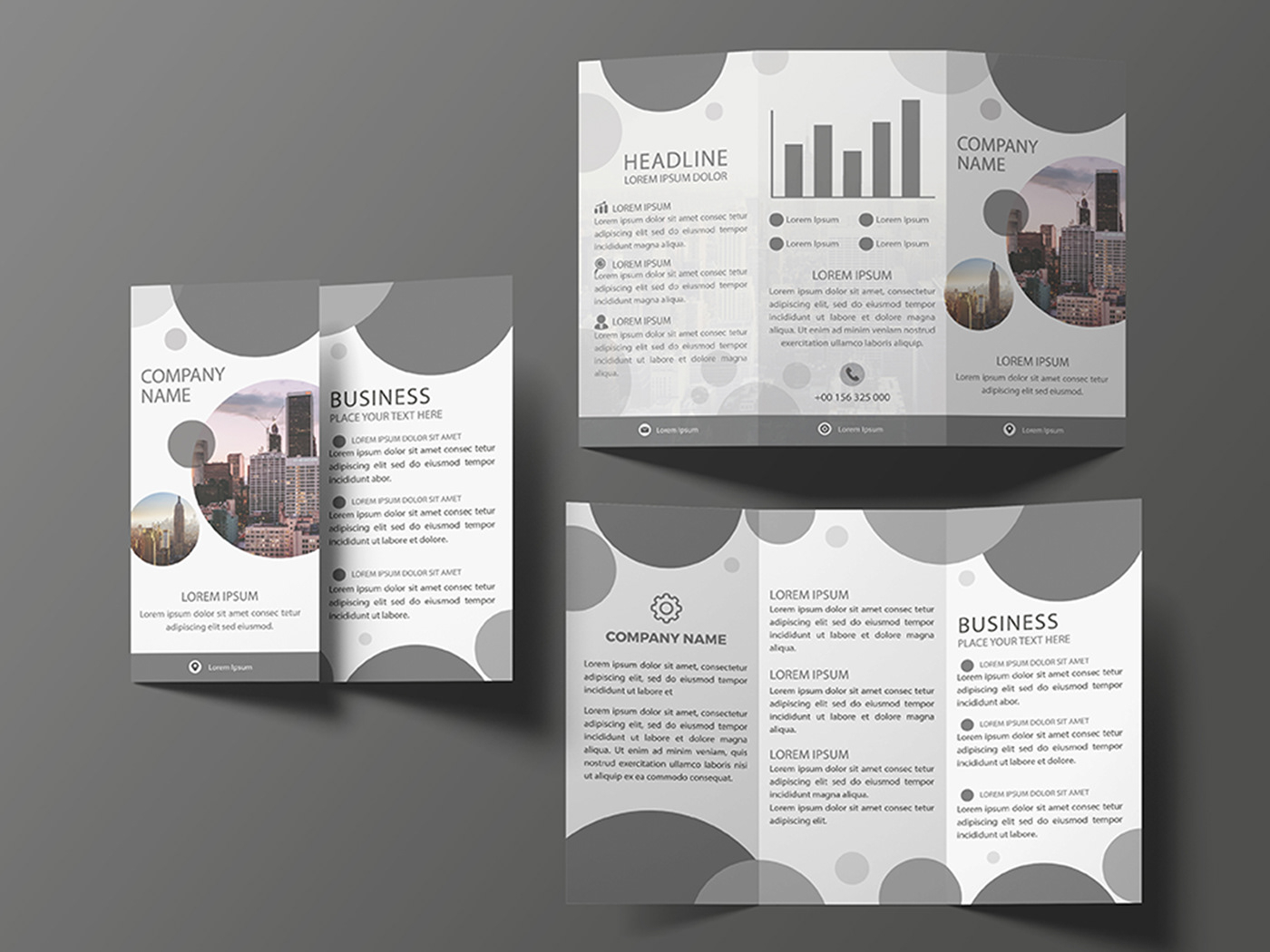 Download Free Tri-Fold Brochure Template  Behance Inside Tri Fold Brochure Template Illustrator Free