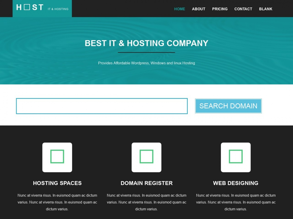 Download HTML/CSS Templates For Free: It Host – Free HTML  Regarding Blank Html Templates Free Download