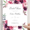 Download Printable Burgundy Floral Bridal Shower Invitation PDF In Blank Bridal Shower Invitations Templates
