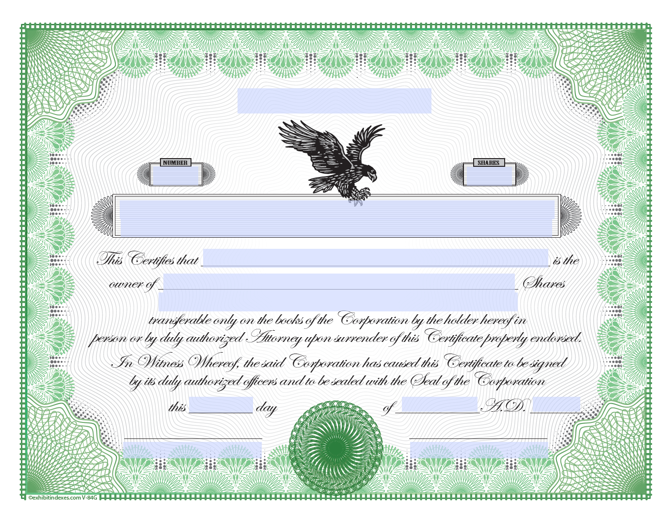 Downloadable Stock Certificates – Printable, Online Stock Certificates Pertaining To Corporate Share Certificate Template