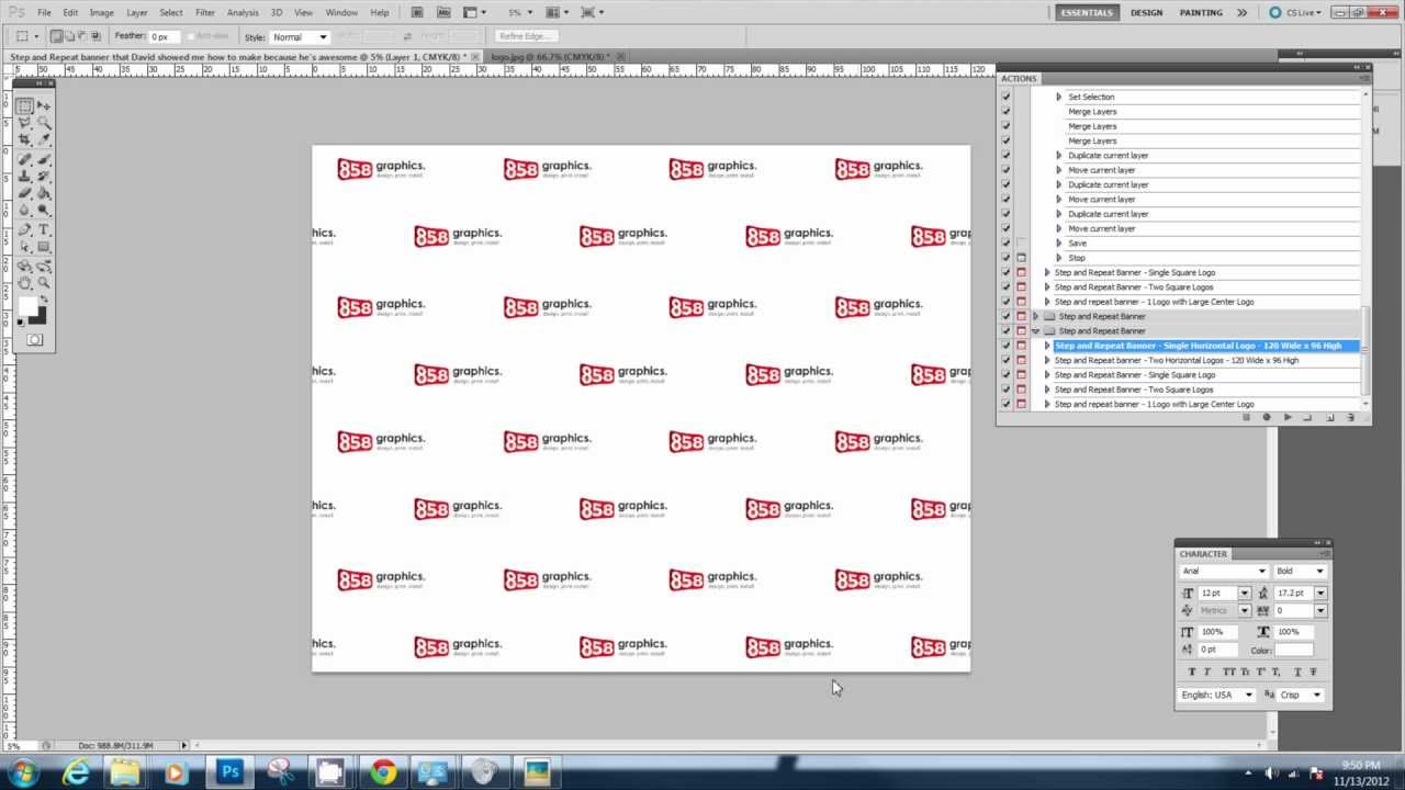Downloading And Using The Step And Repeat Photoshop Action In Step And Repeat Banner Template