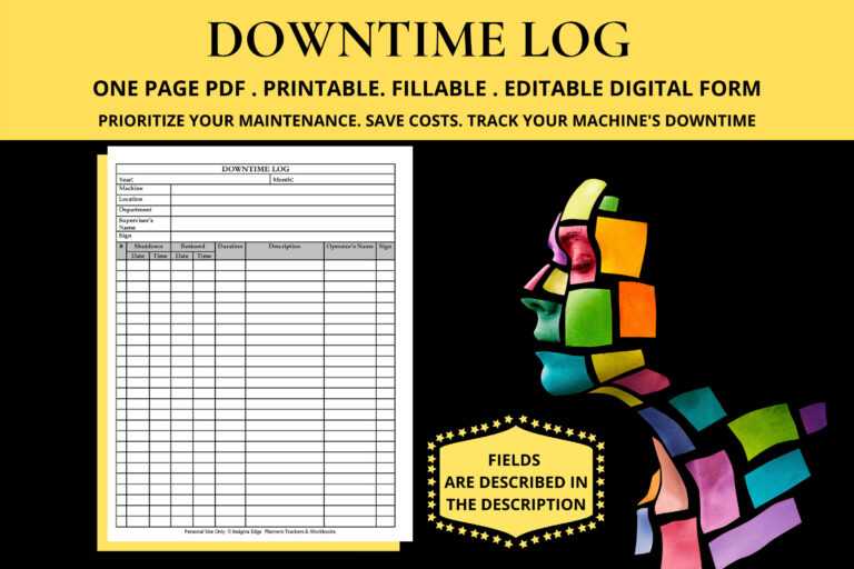 Downtime Log Machine Breakdown Report Template Downtime – Etsy Canada ...