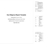 Due Diligence Report: What Should You Include [Sample] Regarding Vendor Due Diligence Report Template