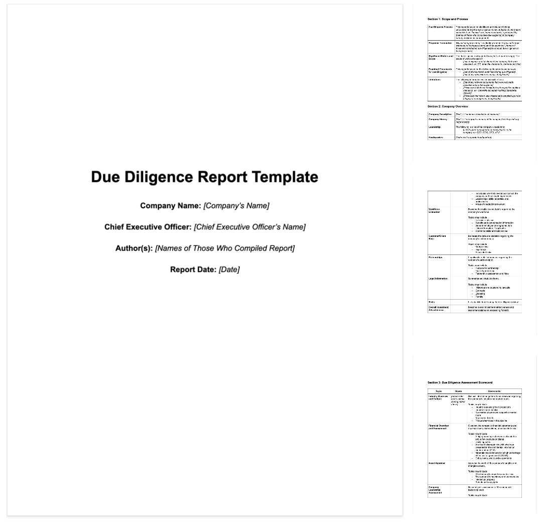 Due Diligence Report: What Should You Include [Sample] Regarding Vendor Due Diligence Report Template