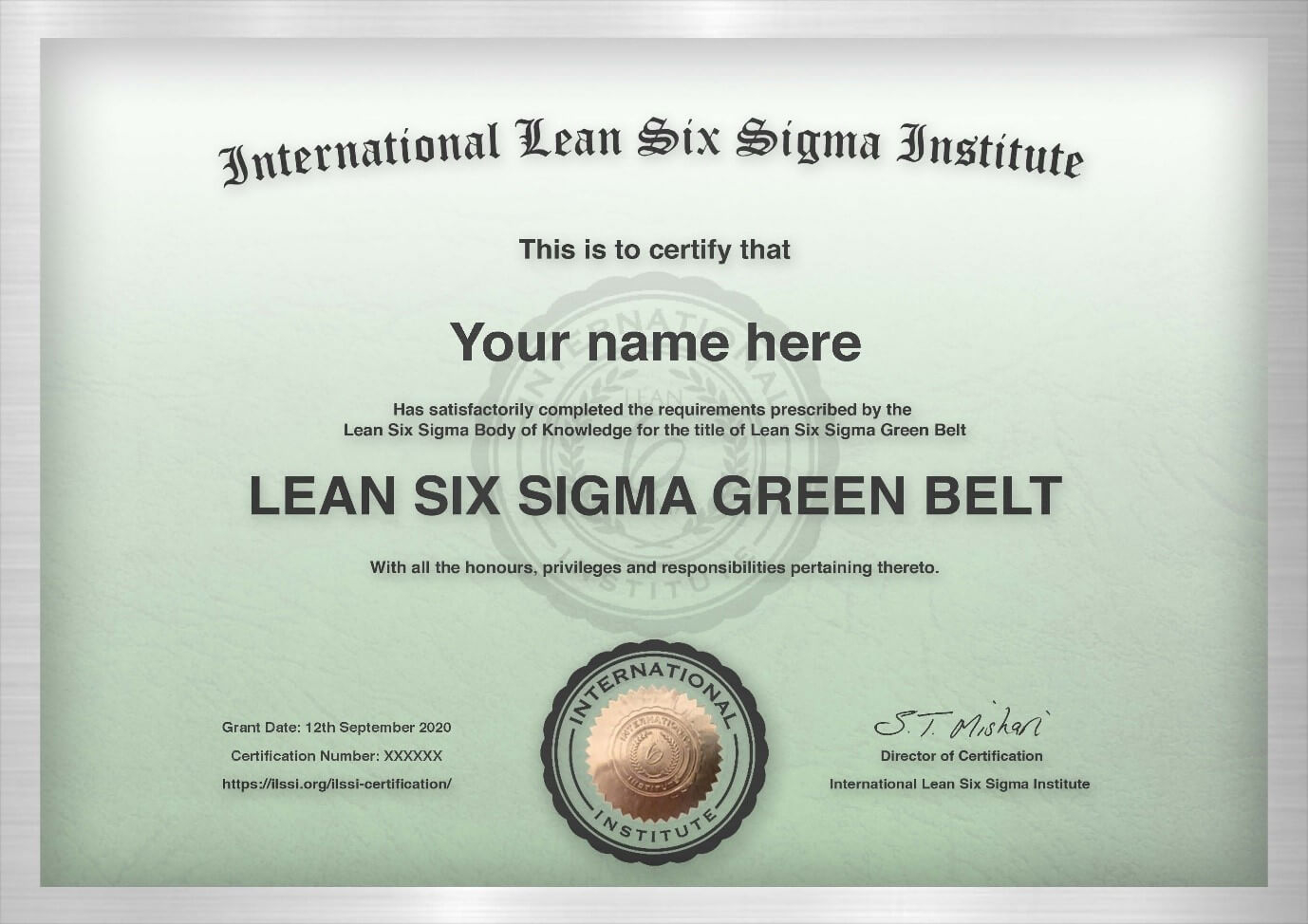 E-Learning Courses  Lean Six Sigma Training and Certification With Regard To Green Belt Certificate Template