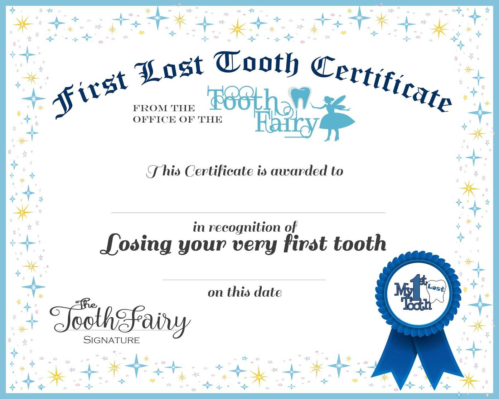Easy Tooth Fairy Ideas & Tips for Parents / Free Printables With Free Tooth Fairy Certificate Template