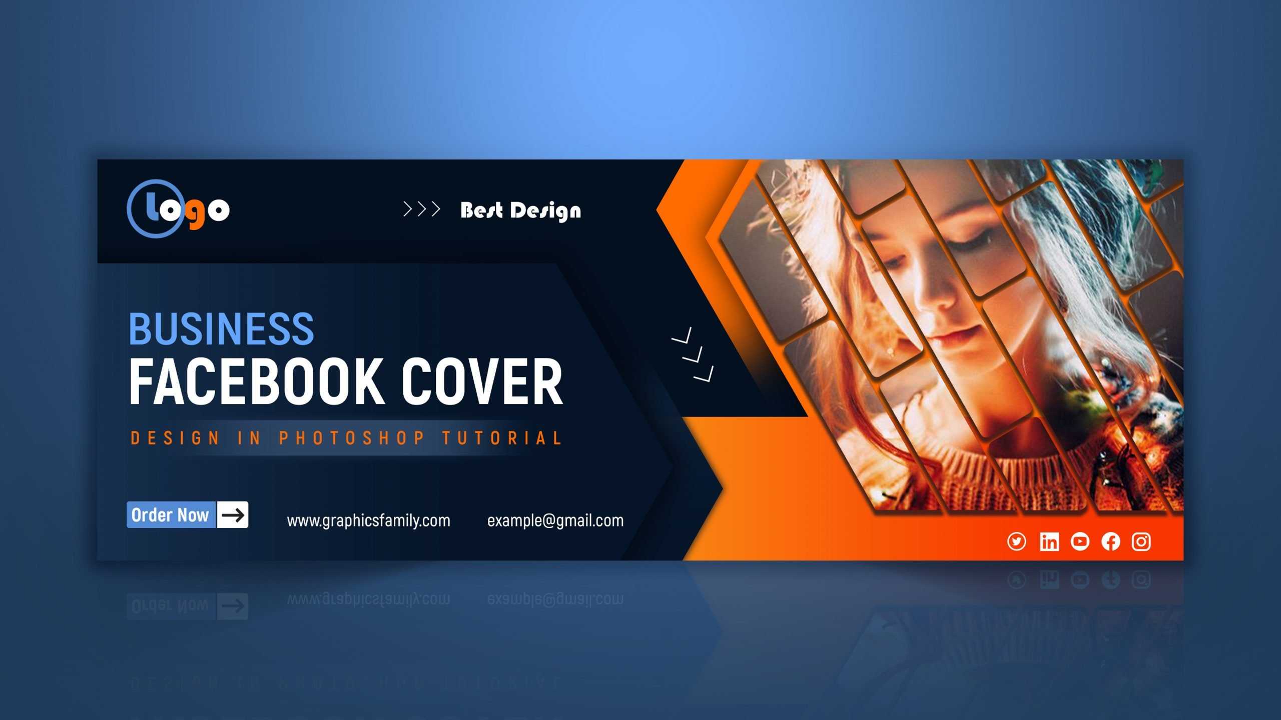 Editable Business Facebook Cover Design Template in Photoshop