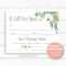 Editable Business Gift Certificate Template Instant Download – Etsy