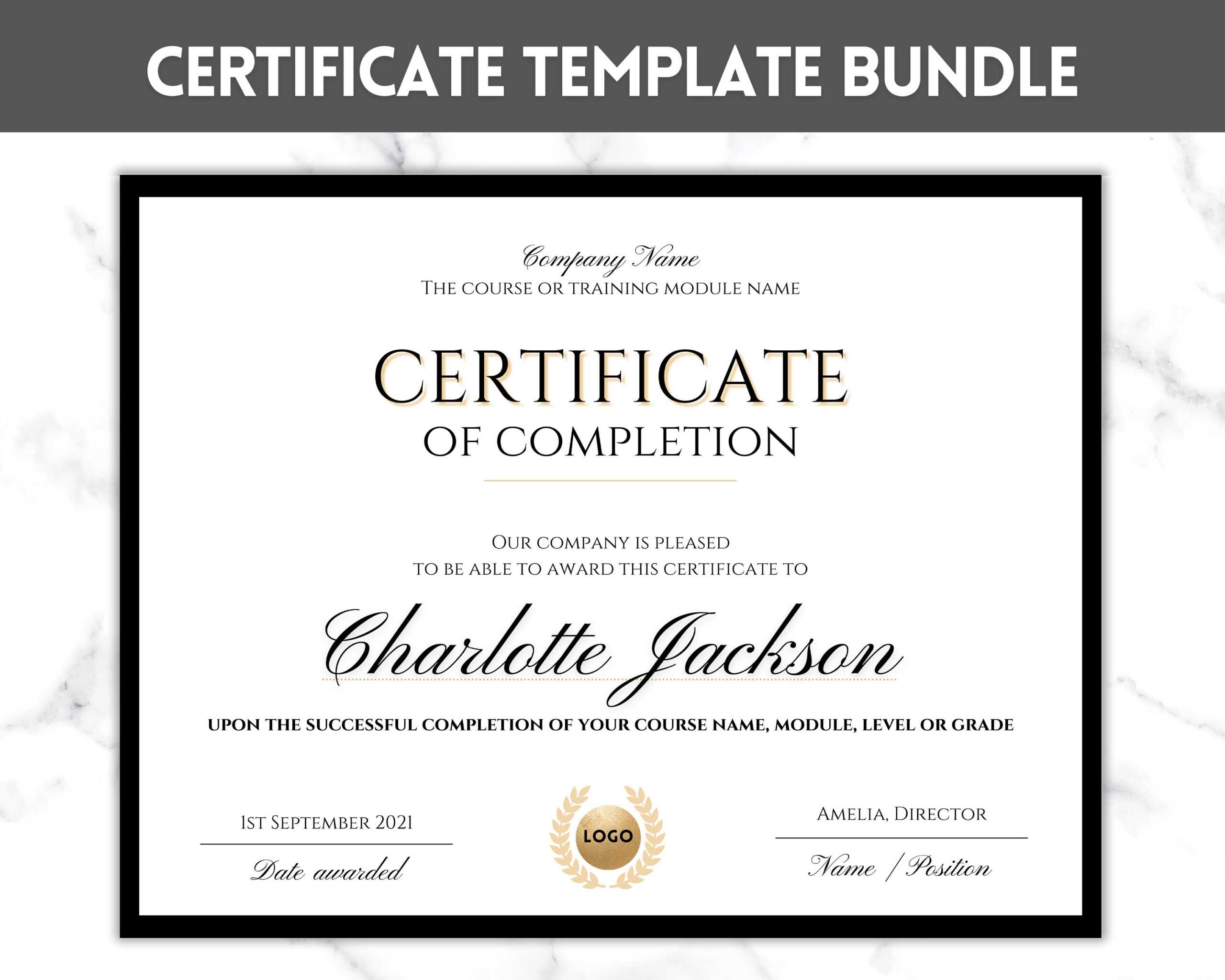 Editable Certificate Template Certificate of Completion - Etsy Editable Certificate Template Certificate of Completion - Etsy