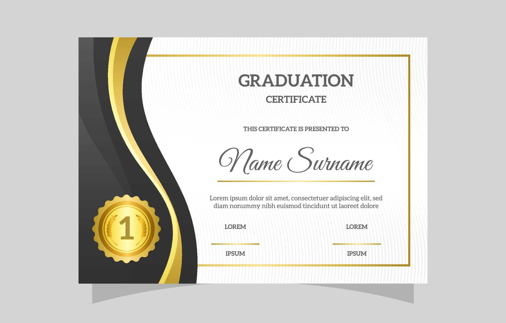 Editable Certificate Template Vector Art, Icons, And Graphics For  With Regard To Blank Certificate Templates Free Download