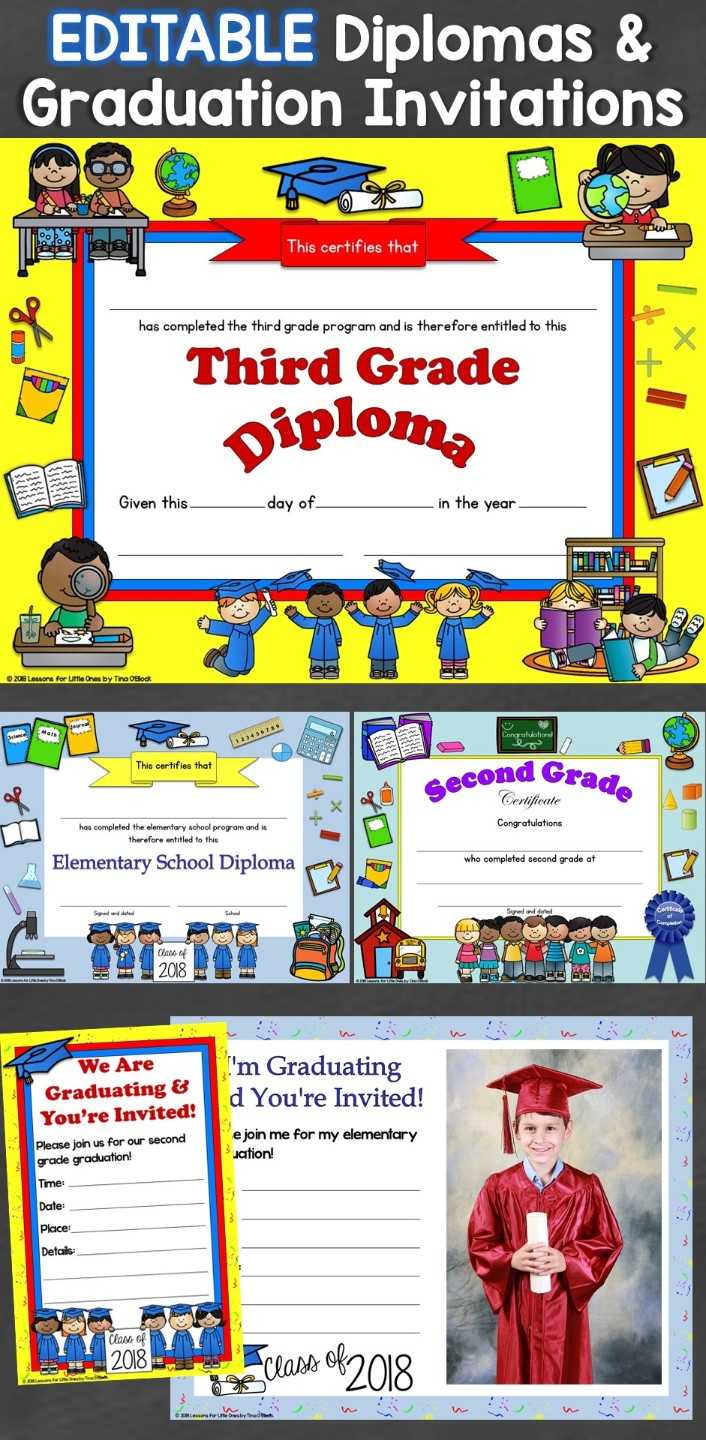 Editable Diplomas for Grades 10-10, Elementary School Diplomas Pertaining To 5Th Grade Graduation Certificate Template Editable Diplomas for Grades 10-10, Elementary School Diplomas Pertaining To 5Th Grade Graduation Certificate Template