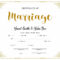 Editable Marriage Certificate. Editable Printable Wedding Certificate  Template. Elegant Certificate Of Marriage