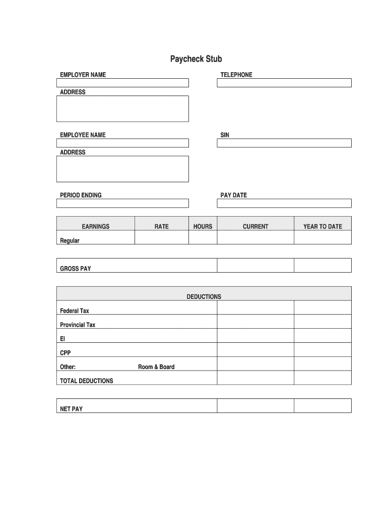 Editable Pdf Blank Pay Stubs Template - Fill Online, Printable  For Blank Pay Stubs Template