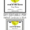 Editable PDF Sports Team Softball Certificate Diy Award – Etsy  For Free Softball Certificate Templates