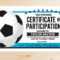 Editable Soccer Participation Award Certificates INSTANT – Etsy