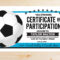 Editable Soccer Participation Award Certificates INSTANT - Etsy