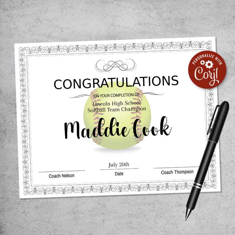Softball Certificate Templates Rebeccachulew softball-certificate-templates-rebeccachulew