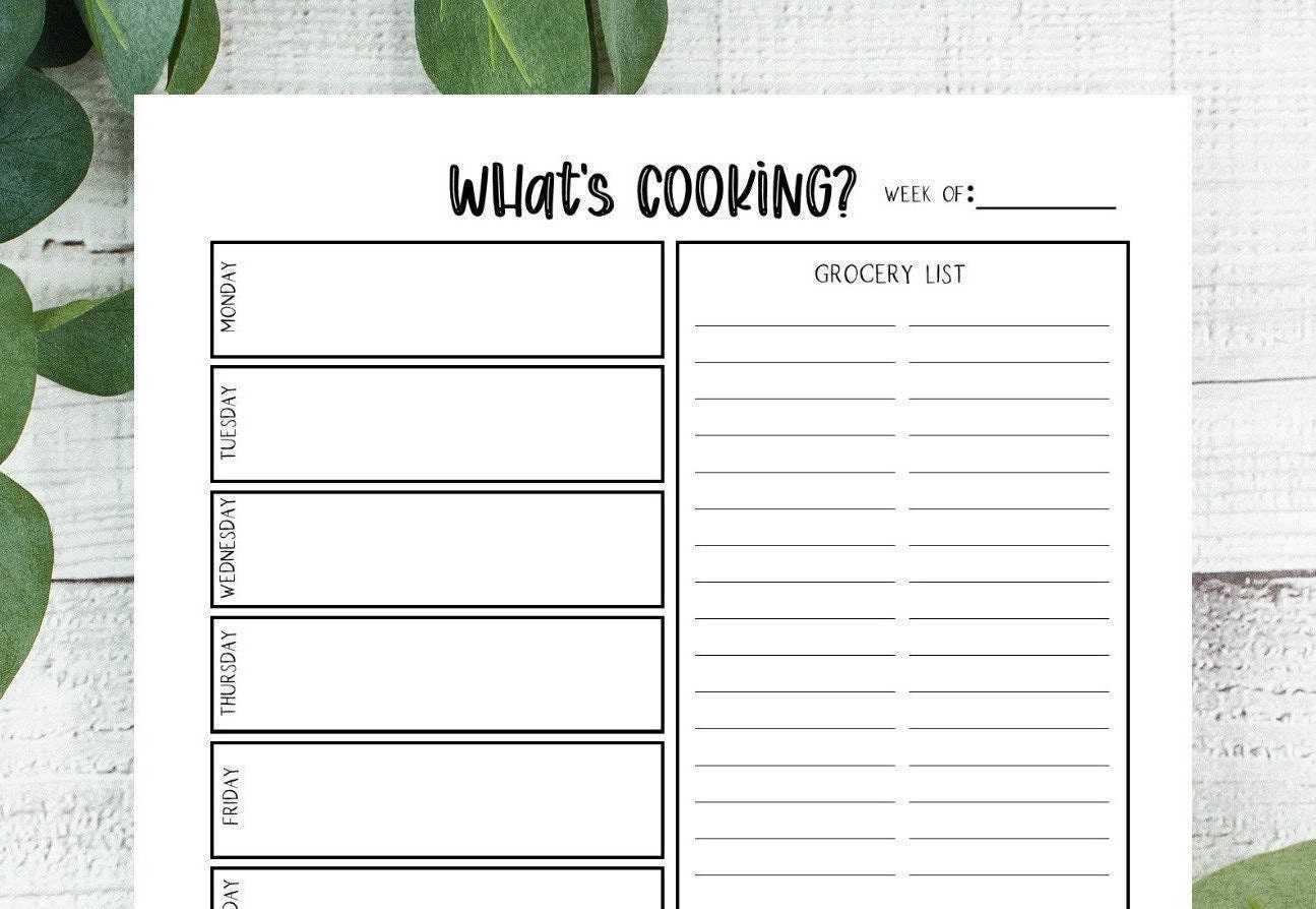 EDITABLE Weekly Meal Plan, Meal Plan Template, Meal Plan Printable, Weekly  Menu Planner, Meal Planner with Grocery List, Printable Planner Within Blank Meal Plan Template