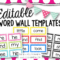 Editable Word Wall Templates! – Miss Kindergarten Inside Blank Word Wall Template Free