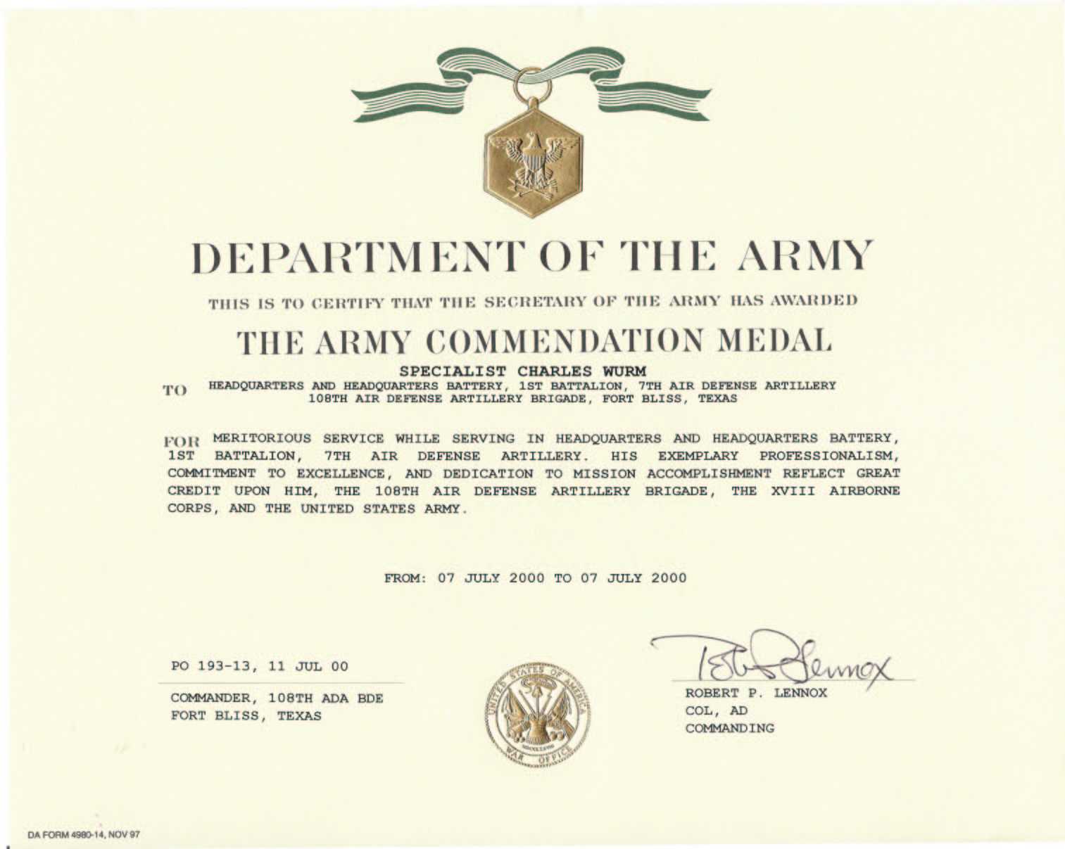 Education / Awards Intended For Army Good Conduct Medal Certificate Template Education / Awards Intended For Army Good Conduct Medal Certificate Template