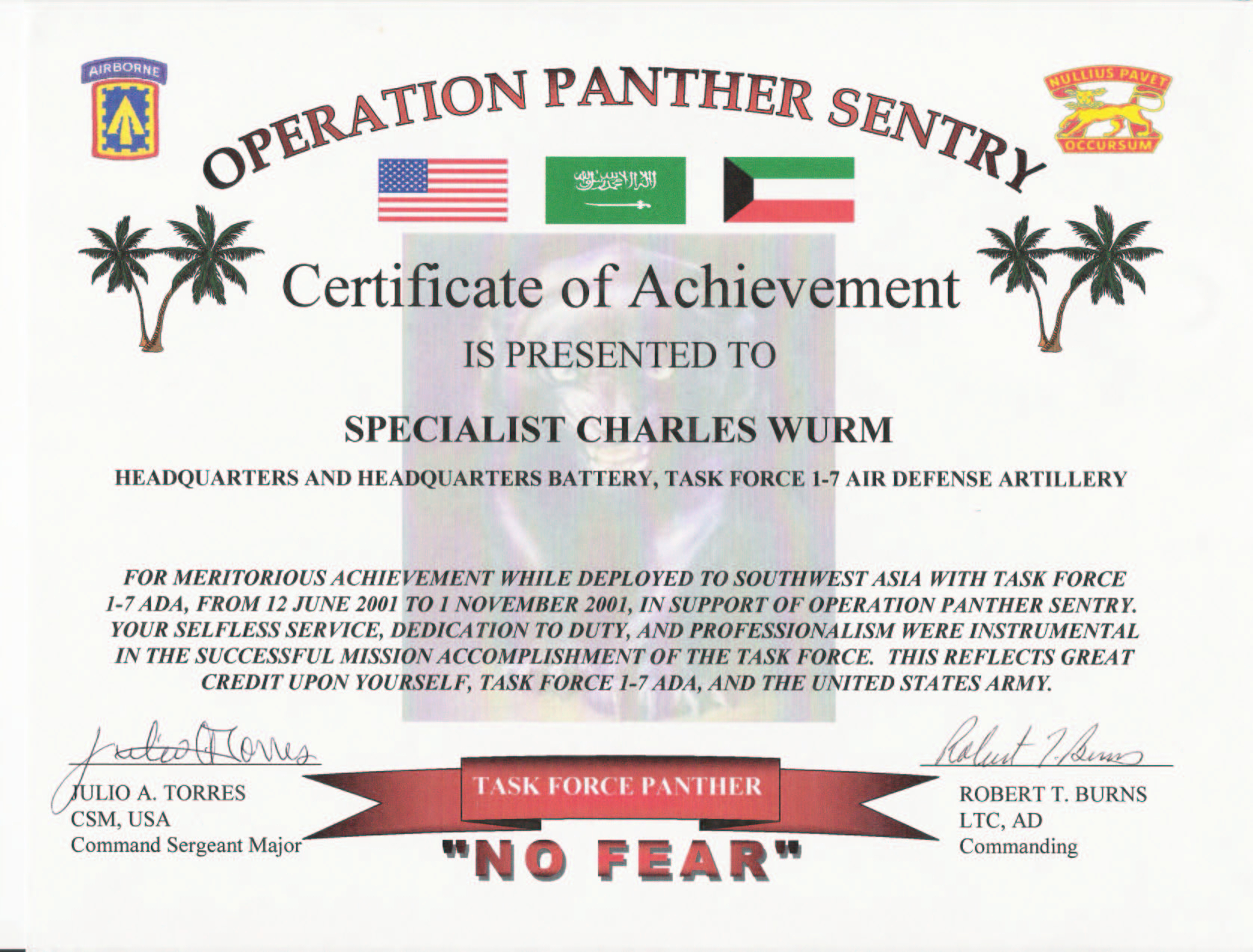 Education / Awards Within Certificate Of Achievement Army Template