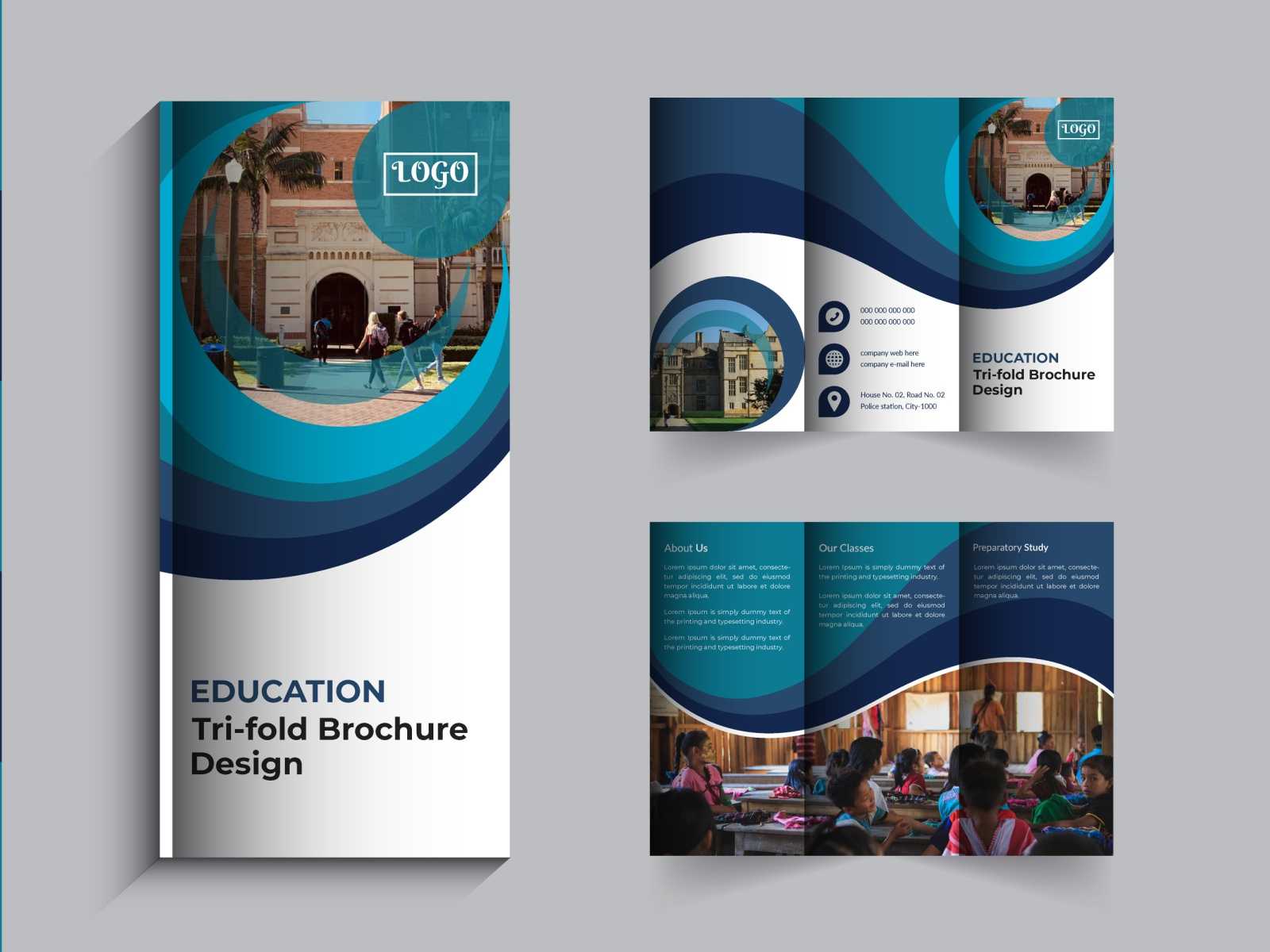 Education Tri Fold Brochure Template Design By Hmabdulaziz10 On  With Tri Fold School Brochure Template