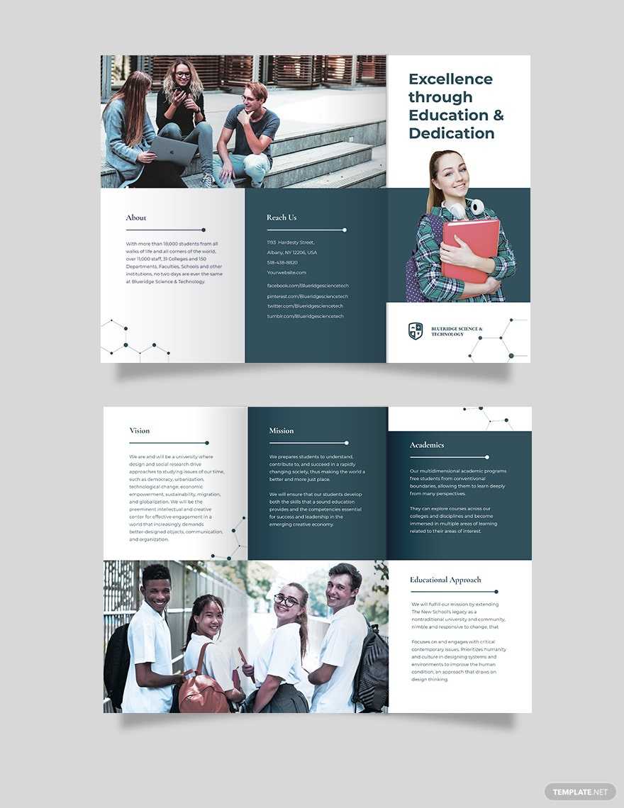 Educational Brochure Templates – Design, Free, Download  Template