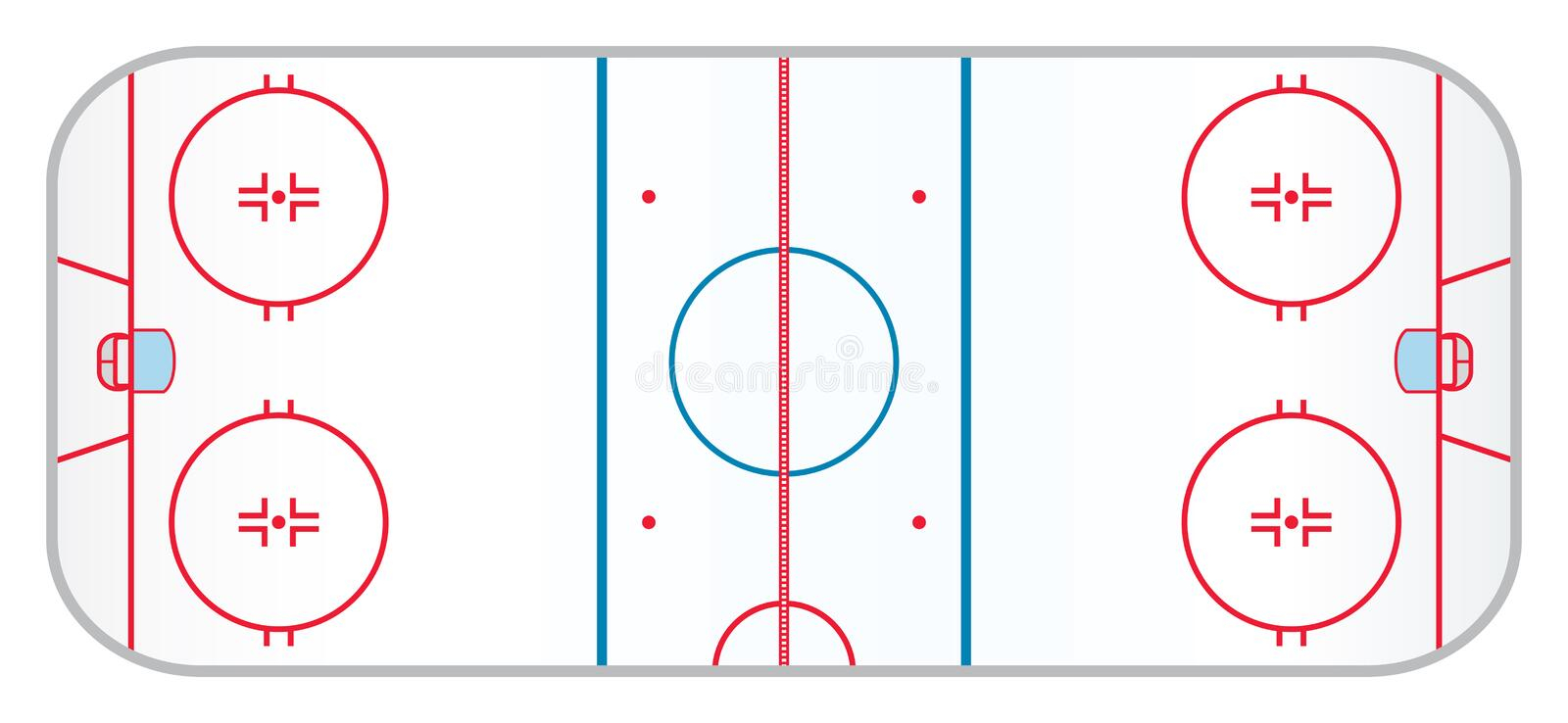 Eishockeyfeld – Regelung NHL Vektor Abbildung – Illustration Von  Intended For Blank Hockey Practice Plan Template