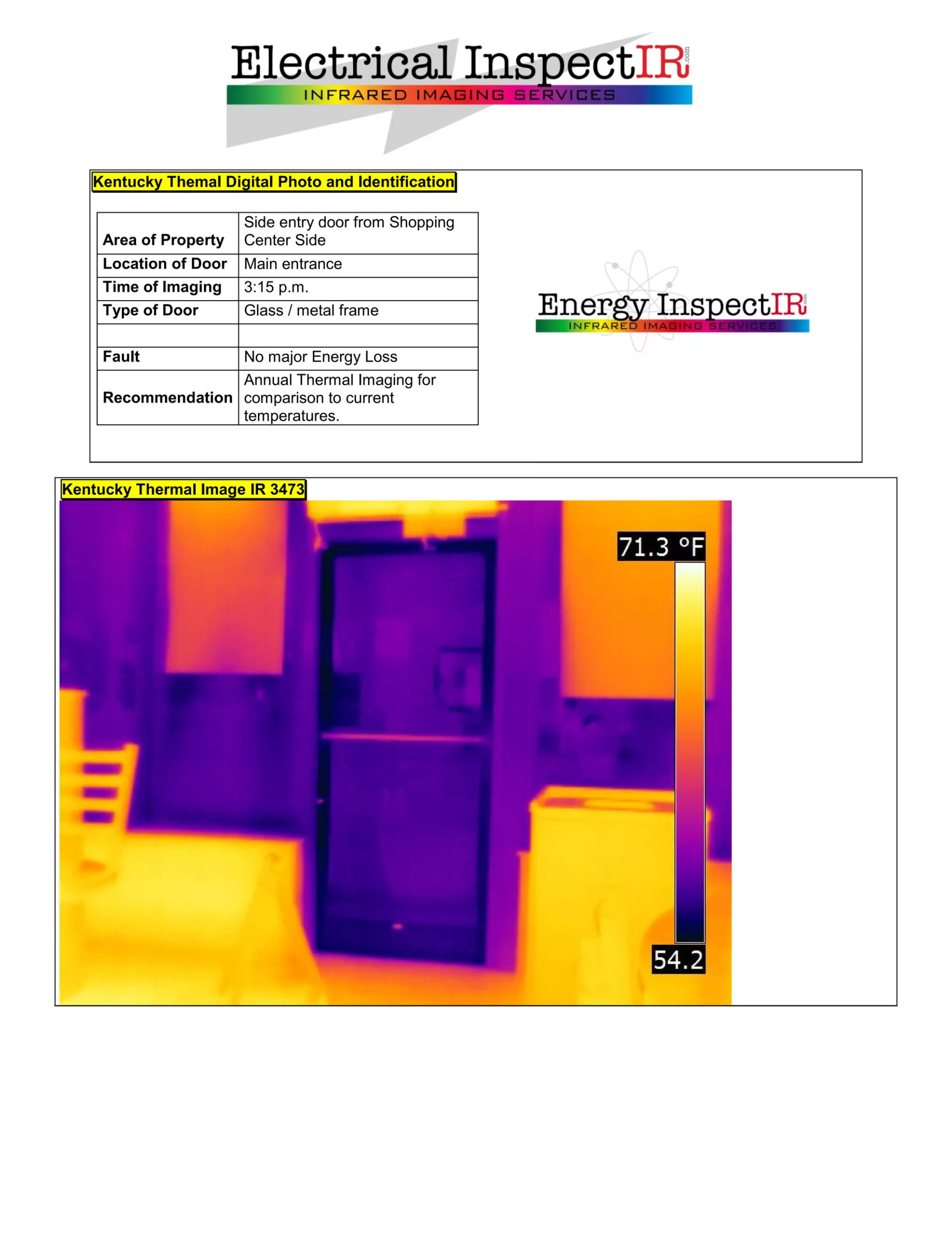 Electrical inspect ir sample report For Thermal Imaging Report Template