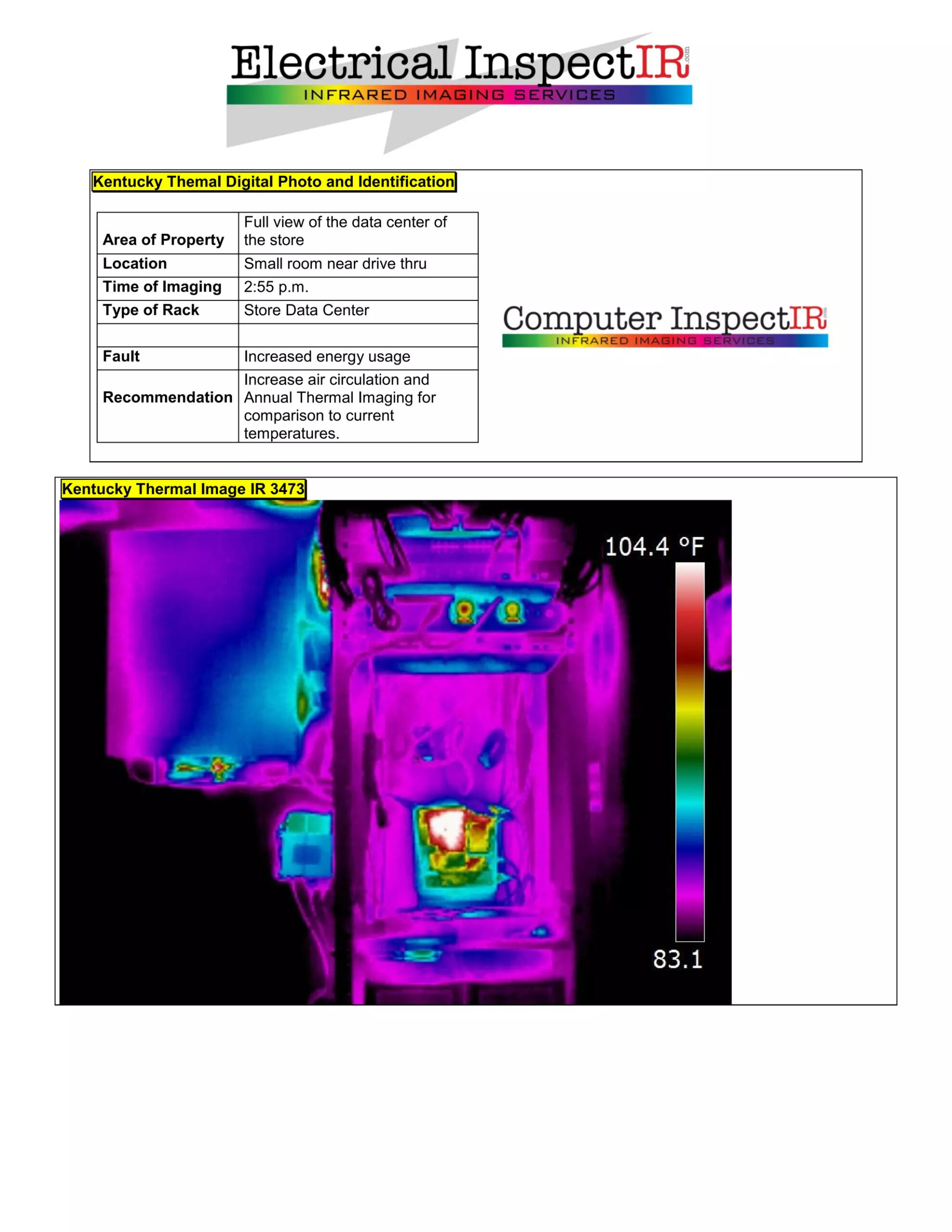 Electrical inspect ir sample report Within Thermal Imaging Report Template