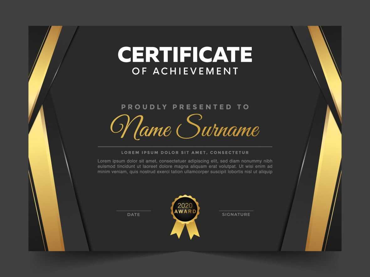 Elegant Certificate Template Concept – GraphicsFamily Throughout Elegant Certificate Templates Free