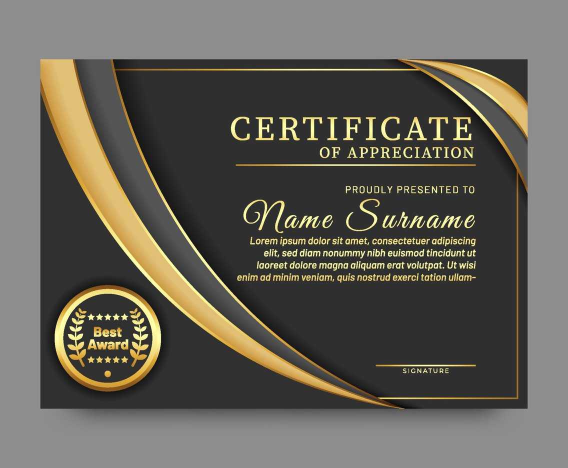 Elegant Certificate Template Vector Art & Graphics  Freevector