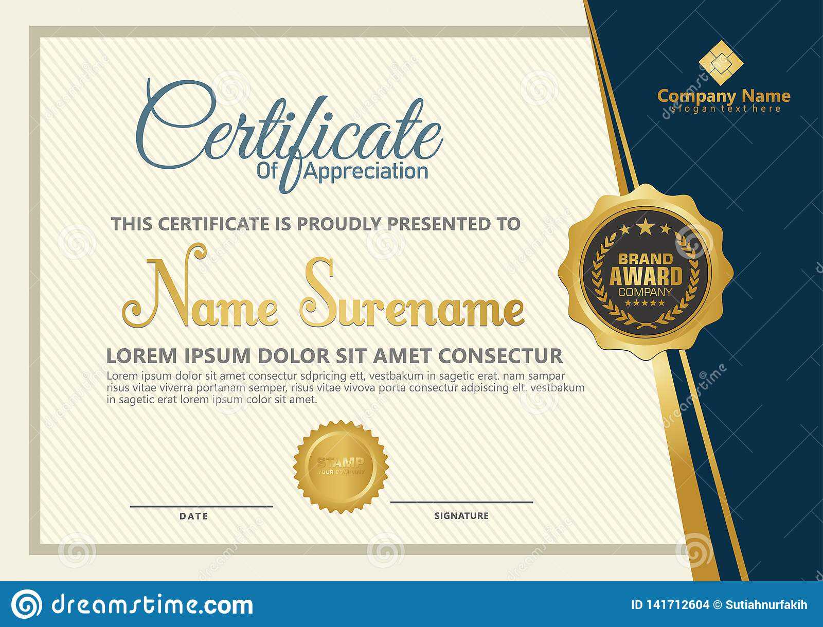 Elegant Certificate Template Vector With Luxury And Modern Pattern  Intended For Elegant Certificate Templates Free