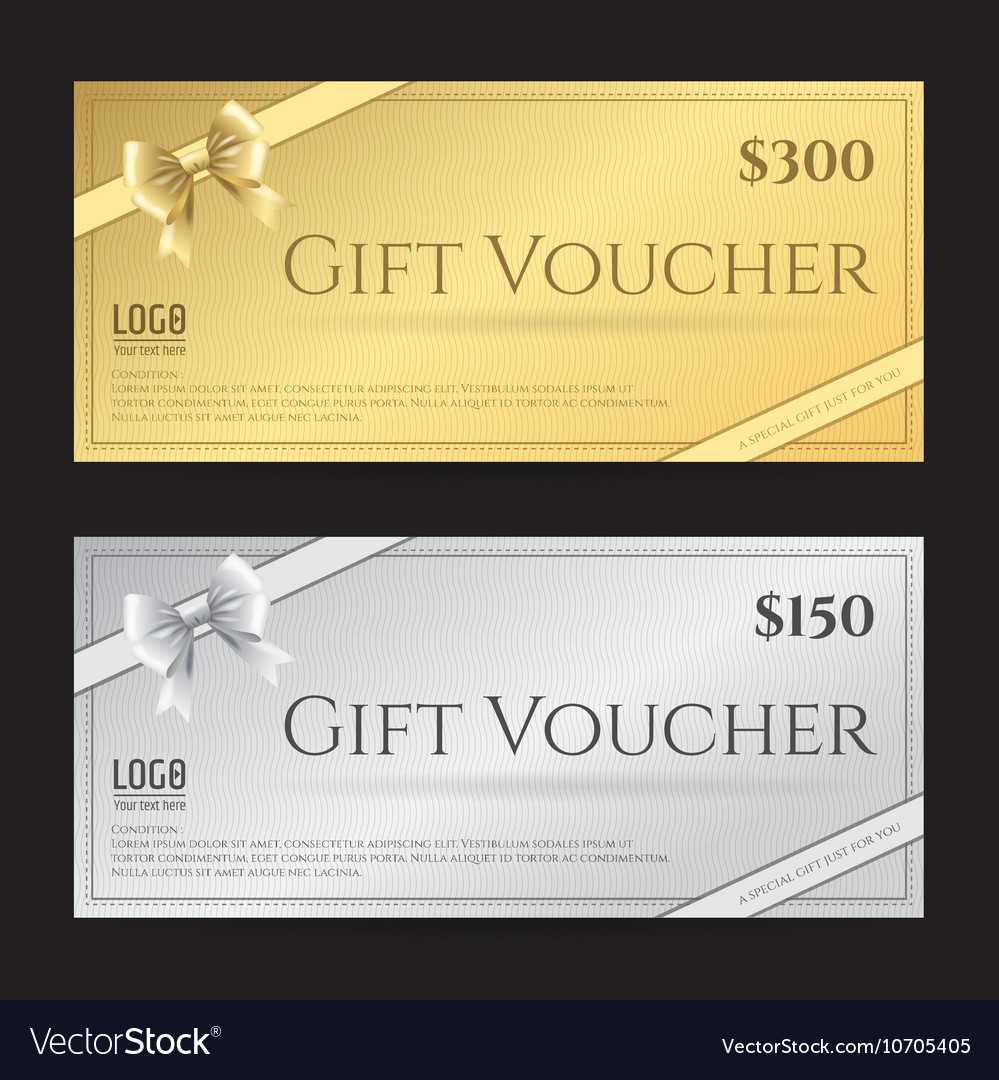 Elegant Gift Card Or Gift Voucher Template Vector Image For Elegant Gift Certificate Template